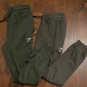 2 Gymshark Jogger Pants - green colors